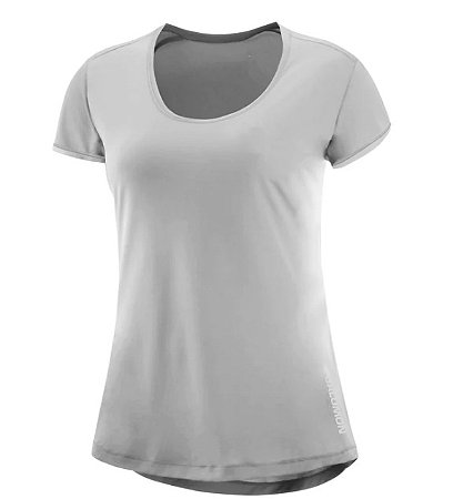 Camiseta XA Trainning Salomon Cinza Claro - Feminina