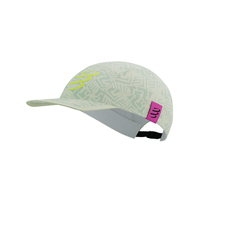 Boné Five Panel Compressport - Branco/azul