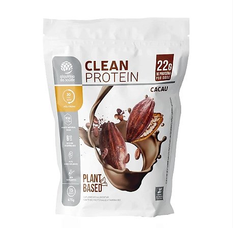Clean Protein Alquimia da Saúde Plant Based - Cacau 675g (Proteína Pós Treino)
