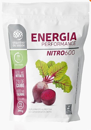 Pré-Treino Energia Performance Alquimia da Saúde – NITRO 600 390g