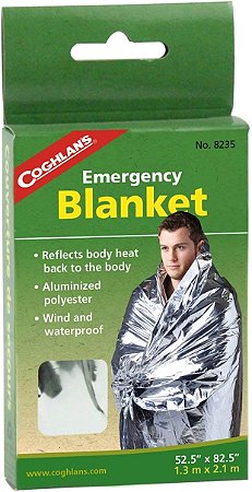 Cobertor Manta Térmica de Emergência Coglan´s 1,3m x 2,1m