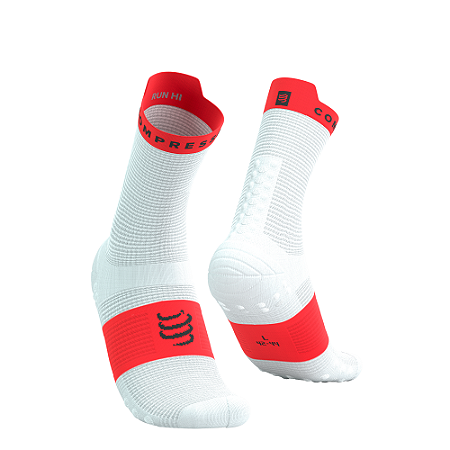 Meia de Compressão para Corrida Compressport - Pró Racing V4 Cano Médio 2025