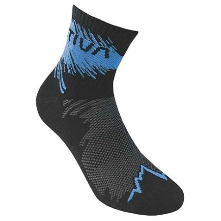 Meia La Sportiva Trail Running Socks - Preta Azul