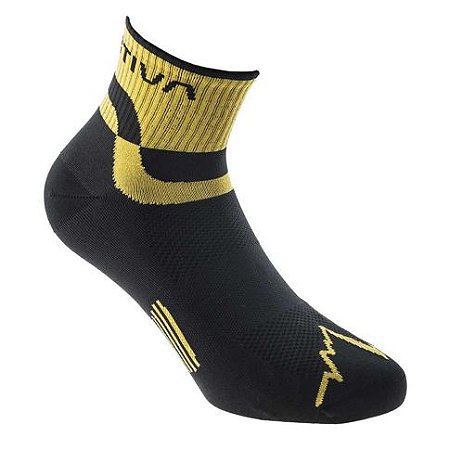 Meia La Sportiva Trail Running Socks - Preta Amarela