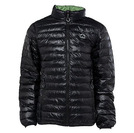 Jaqueta Dupla Face Plumas Kailash - Masculina Preta/Verde