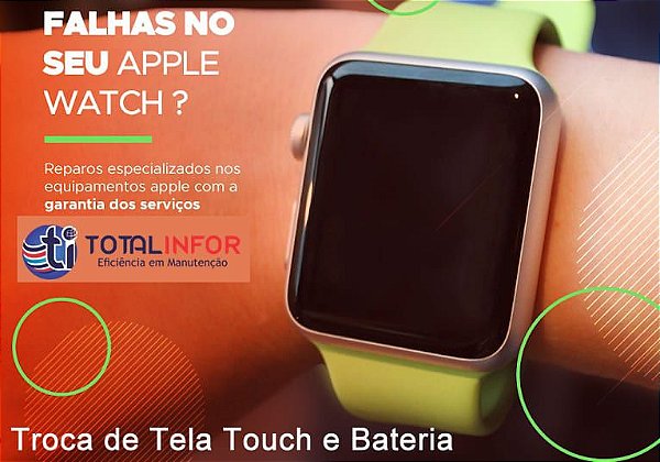 tela do apple watch 4 quebrou