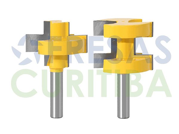 Kit 2 fresas de encaixe macho e fêmea haste 8mm