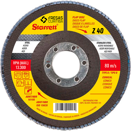 Disco flap cônico
