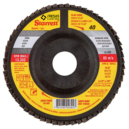 Disco flap reto