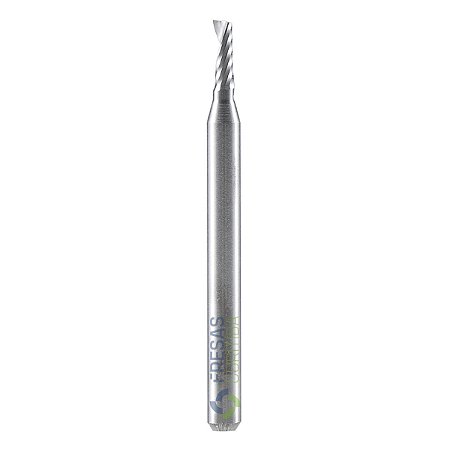 Fresa 1 corte helicoidal com haste de 3,175mm corte 2mm metal duro