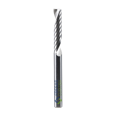 Fresa 1 corte helicoidal com haste e corte de 3,175mm metal duro