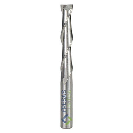 Fresa 2 cortes helicoidais com haste e corte de 6mm metal duro