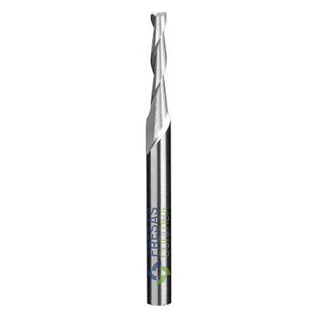 Fresa 2 cortes helicoidais com haste de 3,175mm e corte 2mm metal duro