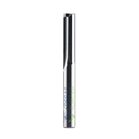 Fresa 2 cortes retos com haste e corte de 6mm metal duro