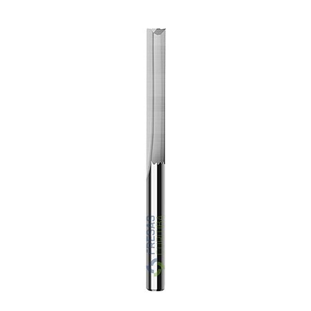 Fresa 2 cortes retos com haste e corte de 3.175mm metal duro