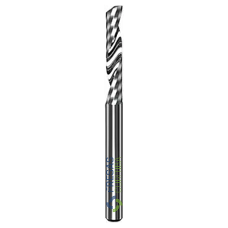 Fresa 1 corte helicoidal com haste e corte de 4mm metal duro