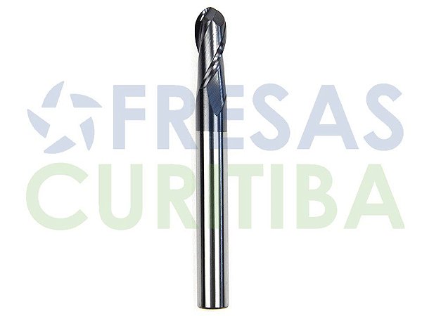 Fresa Ball Nose com haste de 4mm HRC45 revestida com TiAlN