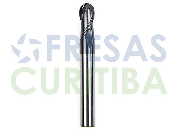 Fresa Ball Nose com haste de 6mm HRC45 revestida com TiAlN