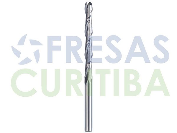 Fresa Ball Nose com haste de 3,175mm metal duro
