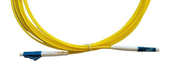 Cordão Óptico Simplex LC UPC x LC UPC 2.0MM x 5M Monomodo