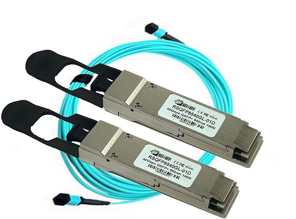 KIT 2 QSFP 40G MULTIMODO SR 850NM COM CABO MPO MPO 5M