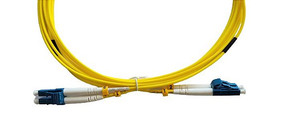 CORDÃO ÓPTICO DUPLEX LC UPC x LC UPC 3.0MM x 10M MONOMODO