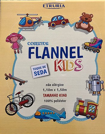 COBERTOR FLANNEL KIDS 1,10M X 1,50M