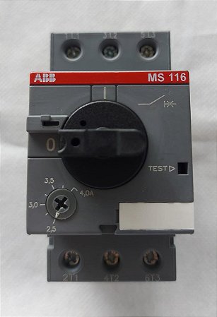 Disjuntor Motor 4A (2,50-4)50KA MS116 ABB Cod.9759