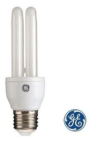 Lâmpada Fluorescente 2U 200V E-27, Marca GE