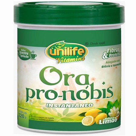 Ora Pro-Nóbis Instantâneo Sabor Limão – 220g – Unilife