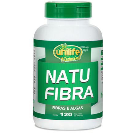Natu Fibra – Fibras e Algas – 120 Cápsulas 600mg - Unilife Vitamins