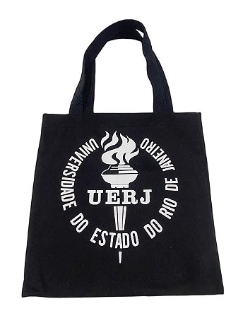 ECOBAG PRETA LOGO UERJ