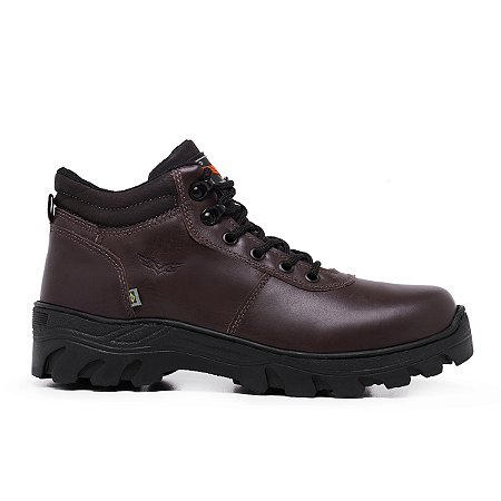 Sapato Masculino de Couro Legitimo Bota Adventure Coturno de segurança e Sola Tratorada 220 couro tracker