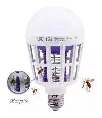 LÂMPADA MATA MOSQUITO Insetos Pernilongo Moscas 110v