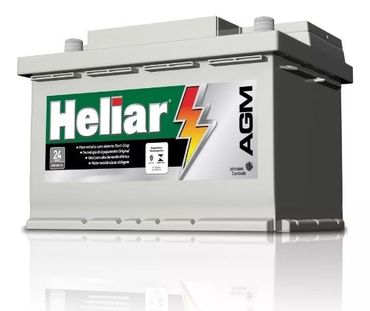 Bateria Heliar AGM 60Ah - AG60HD -  C/ Start-Stop