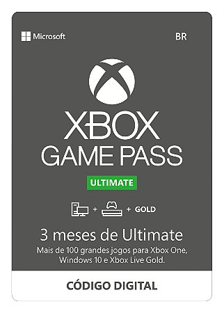 Xbox Game Pass Ultimate - assinatura 3 meses - Produto Oficial