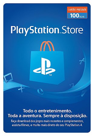 Cartão Virtual PlayStation Store - R$100