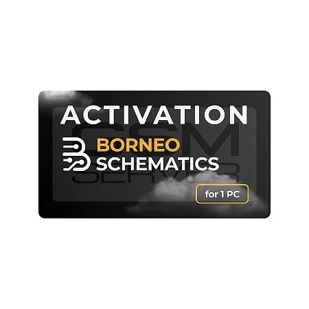 Borneo Schematics - Ativação Online 12 Meses (para 01 computador / 01 usuário)