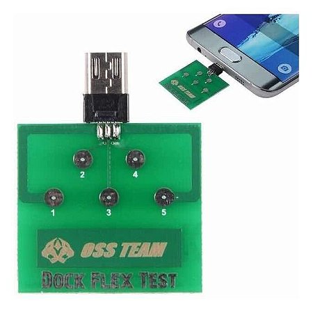 Placa de Teste Dock Flex para Dispositivos Android (Teste de Conectores, Carga e etc)