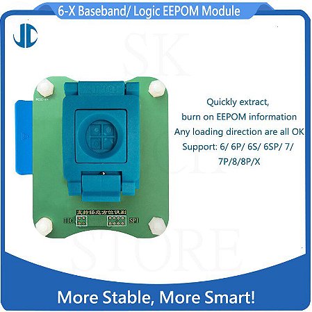 Adaptador JCID PRO 1000s - Leitor e Programador de EEPROM IC BASEBAND para Iphone 6 ao X