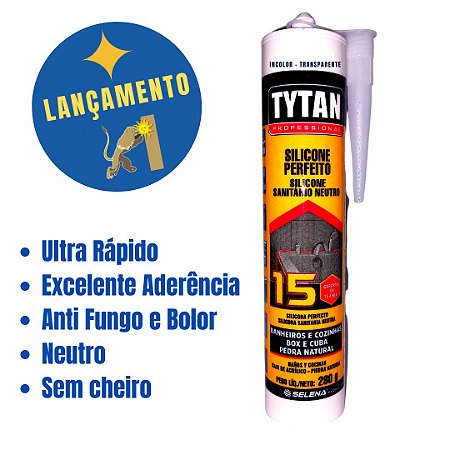 Silicone Perfeito Tytan 280g - Silicone Sanitário Neutro - TRANSPARENTE