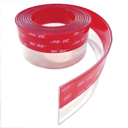 Fita Veda Porta Transparente com Adesivo VHB 3M 2mm x 5 cm x 2 metros