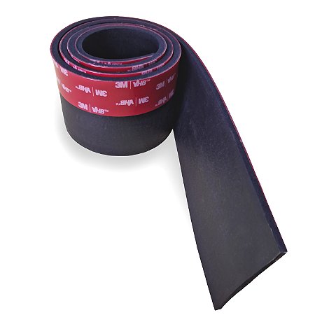 Fita Veda Porta de Borracha com Adesivo VHB 3M 2mm x 6,4 cm x 2 metros