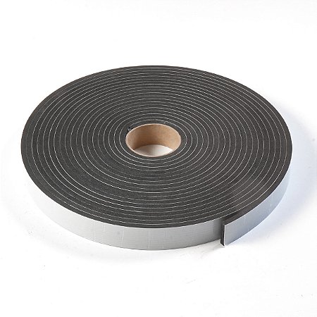 Fita de Vedação em EVA Preto Autoadesiva- 3mm x 30mm x 10 metros