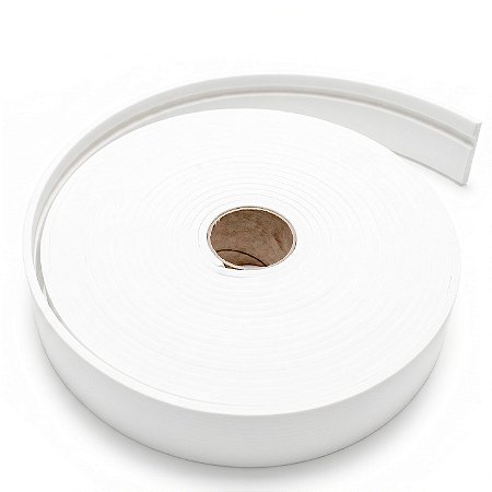 Rodapé de EVA Branco Frisado Autocolante - 5mm x 50mm x 10 metros