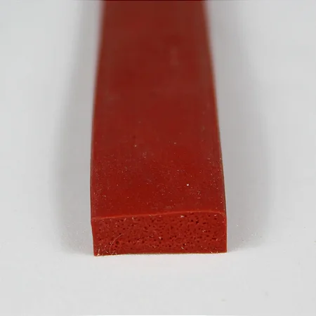 Perfil de Silicone 75 Shore A 12x30mm na cor Verm. Óxido 300 ºC - M