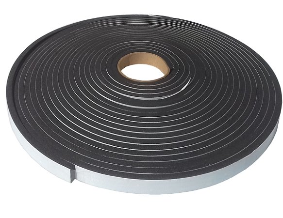 Fita de Vedação em Espuma de EPDM Preto - 4mm x 20mm x 10m