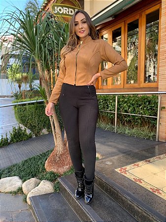 Calça Montaria Gorgurão com Zíper - Divina Garota Store