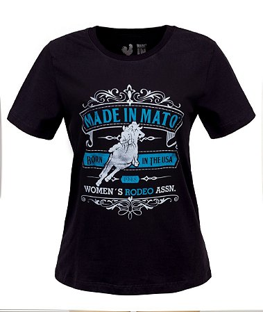 Tshirt Estamp. Preta Fe0010 - Made In Mato