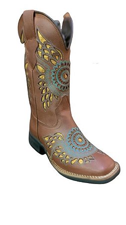 Bota Texana Mexicana Fem - Terra Ouro Ref. 17-40093